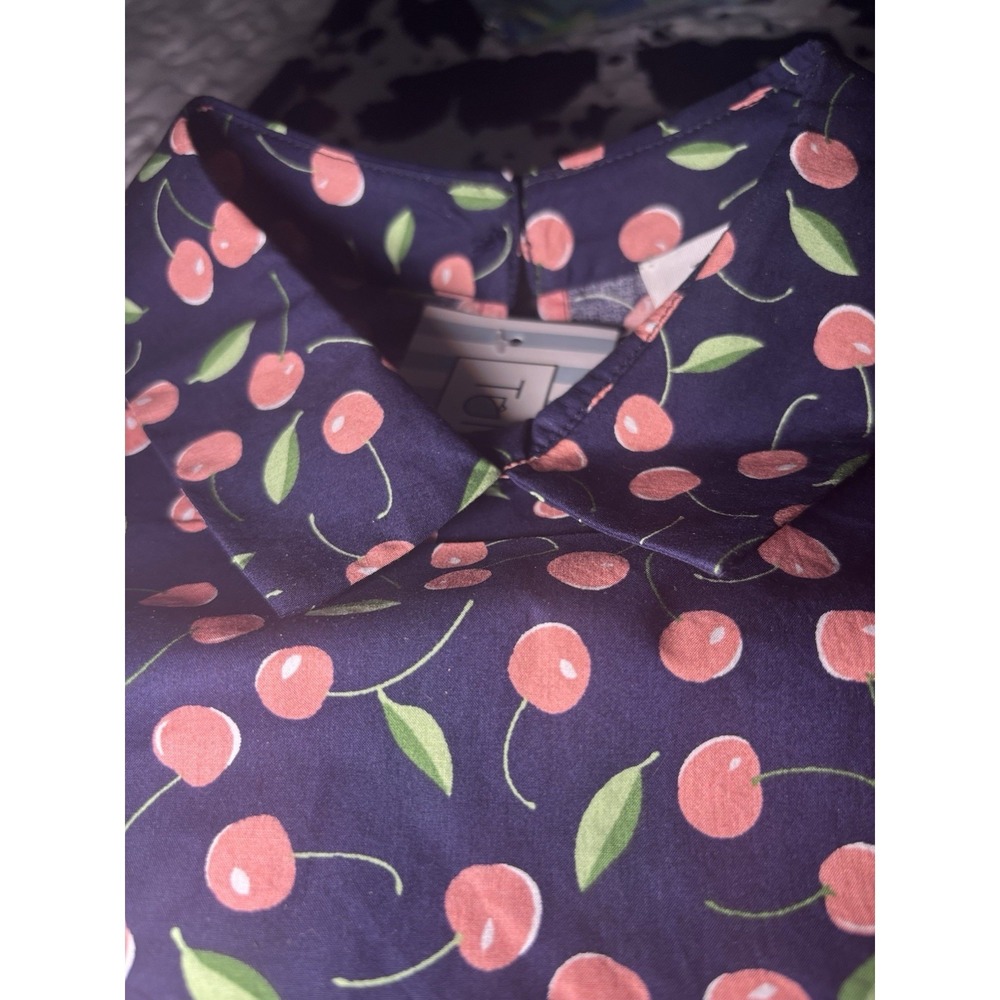 Tulip B Small  Short Sleeve ‎ maraschino-cherry Print  Novelty Vintage Inspire - Picture 13 of 14